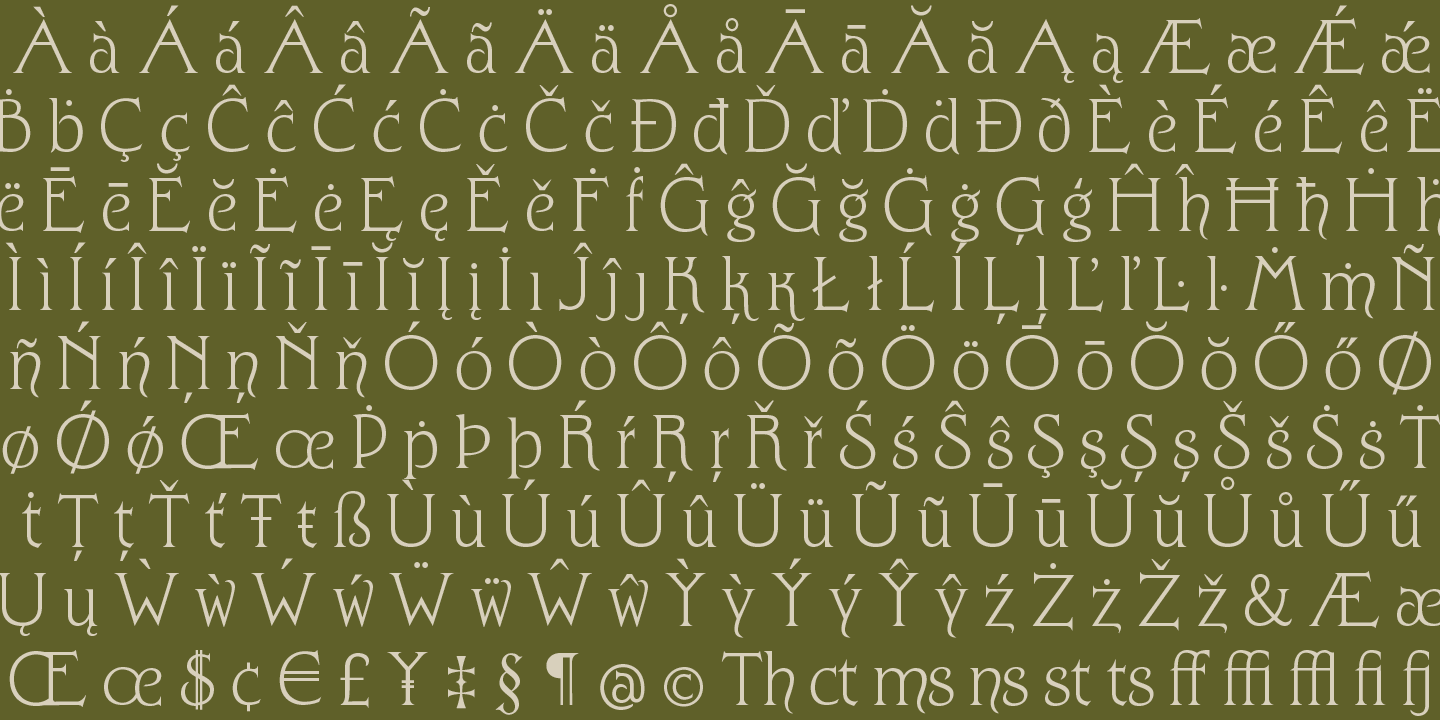 Example font P22 Kingsclere #4